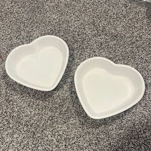 Fiesta White Heart-Shaped Dish Set